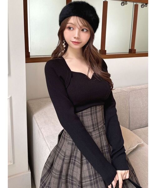 RESEXXY（リゼクシー）の「ファーベレー帽（ハンチング/ベレー帽・レディース・レッド/ホワイト/ブラック・FREE）」の7枚目の写真