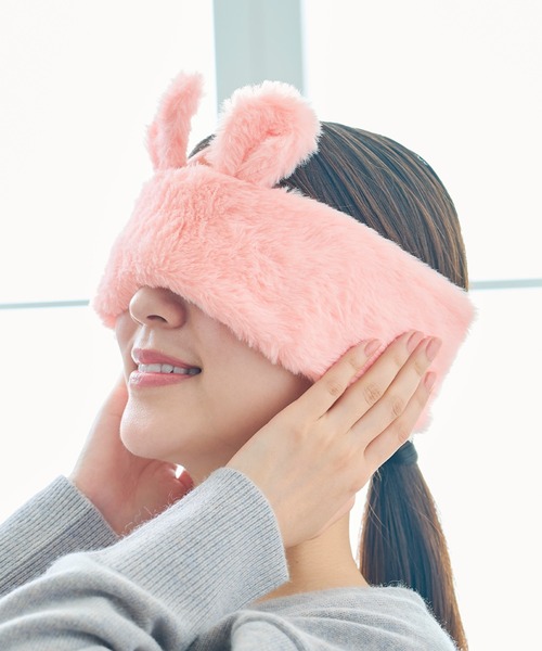 LADONNA（ラドンナ）の「レンジですぐにホッカホカ ジェル湯たんぽ hocca アイマスク ねこ/うさぎ/くま（その他ルームウェア・レディース・グレー/ピンク/ライトブラウン・FREE）」の3枚目の写真