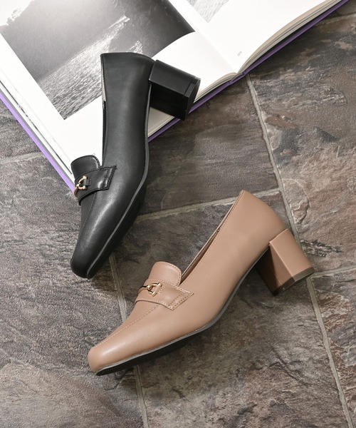 Honeys（ハニーズ）の「ビット付ヒールローファー（ローファー・レディース・ブラック/モカ/アイボリー・S/M/L/LL）」の21枚目の写真