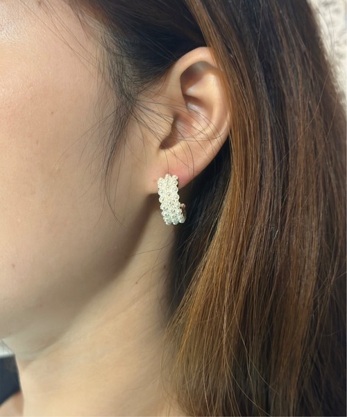 Burner(バーナー)の「【CHI SELECT】パール デザイン フープ ピアス chi-pierce-00723【GBT】(ピアス(両耳用)・レディース・シルバー/ゴールド・FREE)」の4枚目の写真