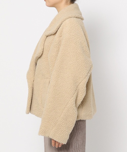 mysty woman（ミスティウーマン）の「ボアPコート  126027（ピーコート・レディース・ベージュ/ブラック/グレー・FREE）」の11枚目の写真