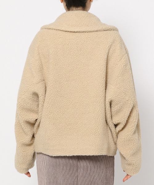 mysty woman（ミスティウーマン）の「ボアPコート  126027（ピーコート・レディース・ベージュ/ブラック/グレー・FREE）」の12枚目の写真