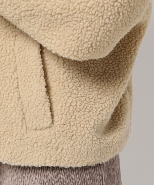 mysty woman（ミスティウーマン）の「ボアPコート  126027（ピーコート・レディース・ベージュ/ブラック/グレー・FREE）」の15枚目の写真