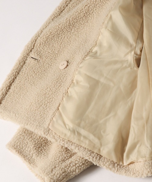 mysty woman（ミスティウーマン）の「ボアPコート  126027（ピーコート・レディース・ベージュ/ブラック/グレー・FREE）」の17枚目の写真