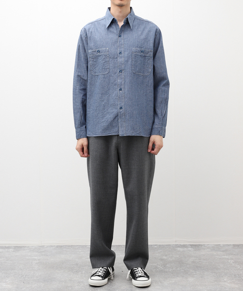 Buzz Rickson's(バズリクソンズ)の「BUZZ RICKSONS / バズリクソンズ BULE CHANBRAY WORK SHIRT(シャツ/ブラウス・メンズ・コバルトブルー・LARGE/XX-LARGE/X-LARGE/MEDIUM)」の2枚目の写真