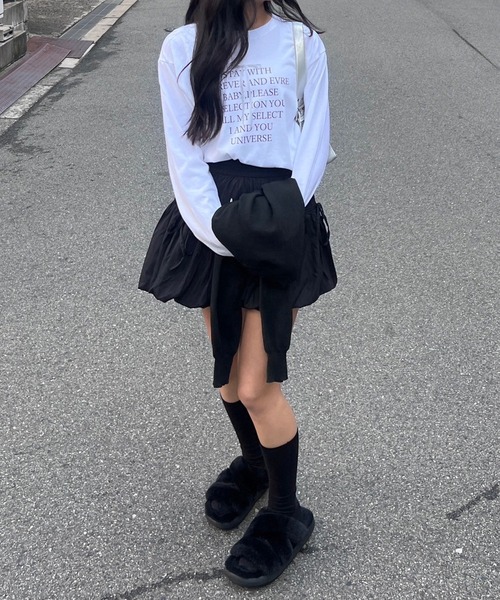 merrylatte(メリーラテ)の「リボンデザインロンT(Tシャツ/カットソー・レディース・ホワイト・MEDIUM/LARGE)」の5枚目の写真
