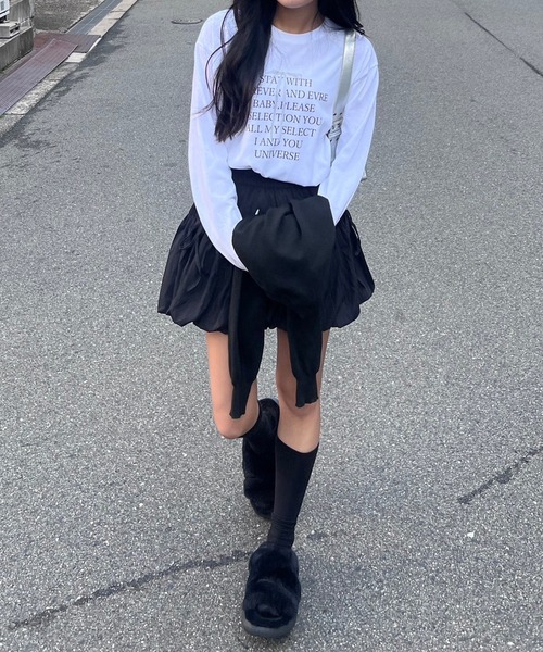 merrylatte(メリーラテ)の「リボンデザインロンT(Tシャツ/カットソー・レディース・ホワイト・MEDIUM/LARGE)」の8枚目の写真