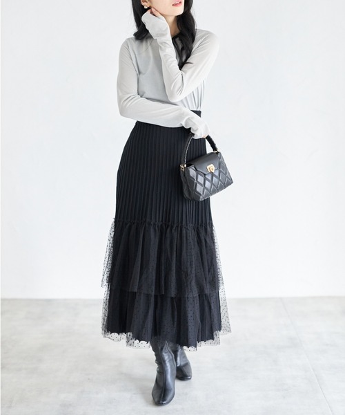 tocco closet(トッコ クローゼット)の「【ZOZO限定】長袖ラメシアーカットクルートップス(Tシャツ/カットソー・レディース・ミント/ブラック/グレー・M)」の16枚目の写真