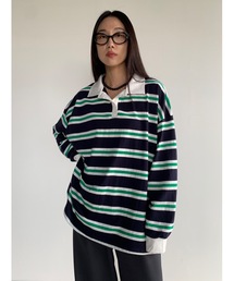 Didot.showroom | 配色ボーダーラグビーT(ポロシャツ)