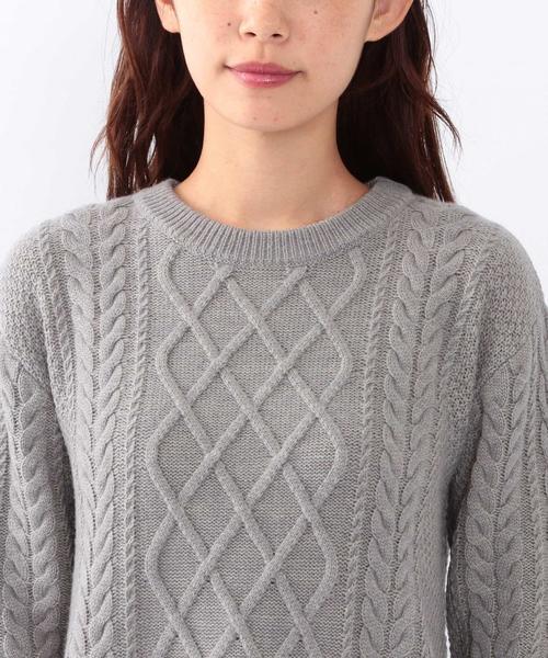 Another Edition（アナザーエディション）の「ワキフハクケーブルワンピース/ AEBC W/AC ワキフハク CBL OP（ワンピース・レディース・ライトグレー/ネイビー・フリー）」の5枚目の写真