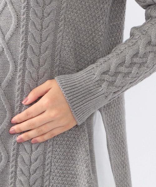 Another Edition（アナザーエディション）の「ワキフハクケーブルワンピース/ AEBC W/AC ワキフハク CBL OP（ワンピース・レディース・ライトグレー/ネイビー・フリー）」の6枚目の写真