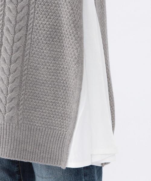 Another Edition（アナザーエディション）の「ワキフハクケーブルワンピース/ AEBC W/AC ワキフハク CBL OP（ワンピース・レディース・ライトグレー/ネイビー・フリー）」の11枚目の写真