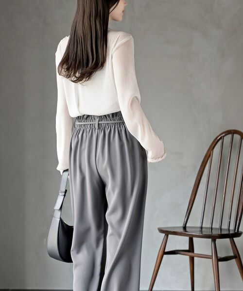 rps（アールピーエス）の「ラメシアークルーネックカットソー（Tシャツ/カットソー・レディース・ブラック/オフホワイト/チャコールグレー/ライトグレー/グレー/アイボリー・フリー）」の9枚目の写真