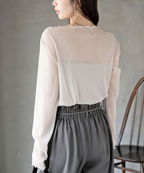 rps（アールピーエス）の「ラメシアークルーネックカットソー（Tシャツ/カットソー・レディース・ブラック/オフホワイト/チャコールグレー/ライトグレー/グレー/アイボリー・フリー）」の13枚目の写真