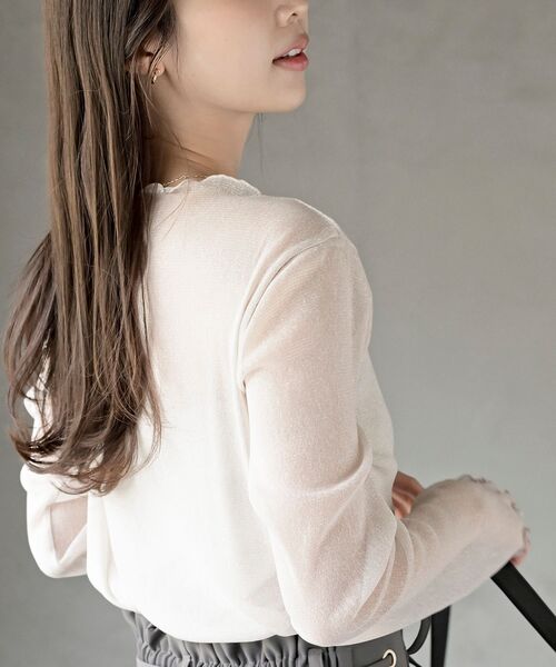 rps（アールピーエス）の「ラメシアークルーネックカットソー（Tシャツ/カットソー・レディース・ブラック/オフホワイト/チャコールグレー/ライトグレー/グレー/アイボリー・フリー）」の14枚目の写真