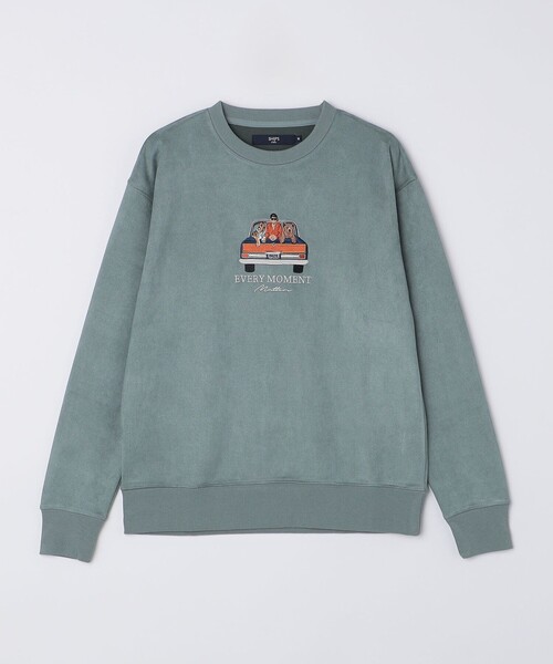 SHIPS Colors(シップス カラーズ)の「SHIPS Colors: ポリエステル フェイクスエード エンブロイダリー スウェット(スウェット・メンズ・ナチュラル/ブルー/ブラック/ブラウン・MEDIUM/LARGE/X-LARGE)」の8枚目の写真