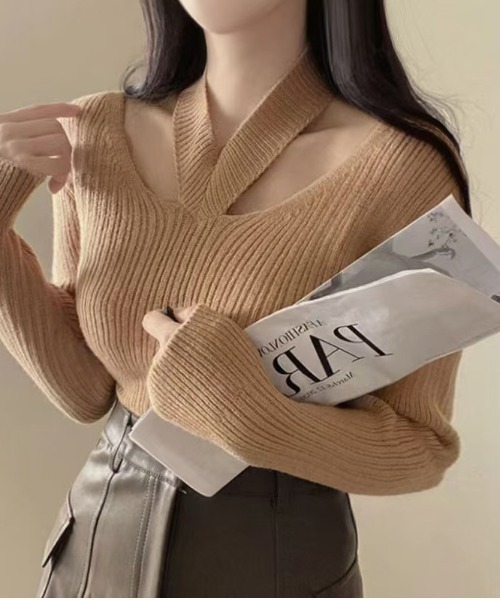 セール】ホルターネックニットトップス（ニット/セーター）｜AsheKsha