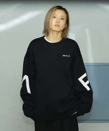 RVCA | RVCA メンズ FAKE RVCA CR トレーナー 【2024年秋冬モデル】/ルーカロゴバックプリントプルオーバースウェットトレーナー(スウェット)