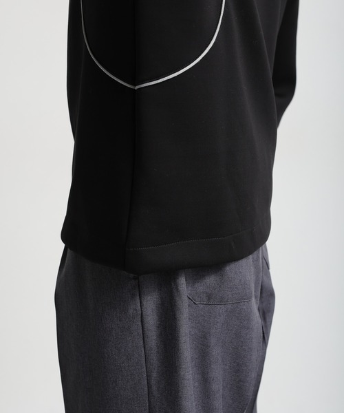 Ridingmania（ライディングマニア）の「【Ridingmania】パイピングライン/ワンポイント刺繍ハーフジップ（スウェット・メンズ・ブラック/ライトグレー・LARGE/MEDIUM）」の19枚目の写真