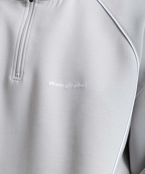 Ridingmania（ライディングマニア）の「【Ridingmania】パイピングライン/ワンポイント刺繍ハーフジップ（スウェット・メンズ・ブラック/ライトグレー・LARGE/MEDIUM）」の22枚目の写真