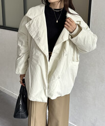 BIGカラー中綿ミドルジャケット