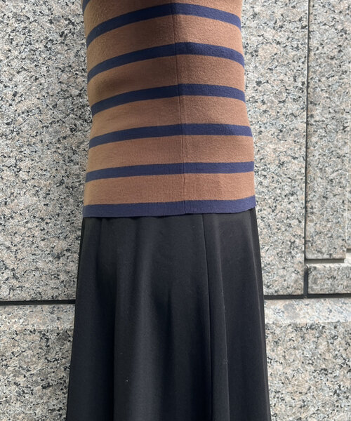 DouDou（ドゥドゥ）の「ボーダーボートネックリブニット（ニット/セーター・レディース・ブラウン/ブラック・FREE）」の22枚目の写真