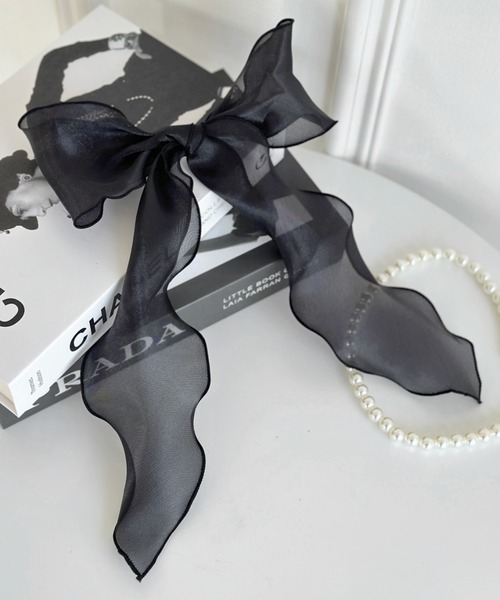 iso（イソ）の「ボリュームシアーリボンバレッタ（バレッタ/ヘアクリップ・レディース・ブラック・FREE）」の2枚目の写真