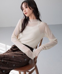 LOWRYS FARM | シアーハイネックＬＳ　 234643(Tシャツ/カットソー)