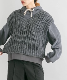 チャンキーニットベスト