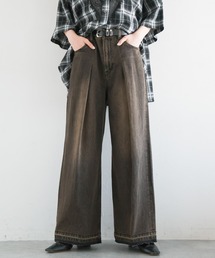 RAGEBLUE | ヴィンテージライクオーバーダイワイドデニム2(デニムパンツ)