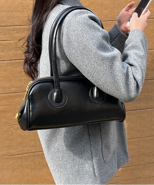 gossip！ロサンゼルス（ゴシップロサンゼルス）の「《横長バッグ》クラシカルレトロショルダーバッグ Y2K（ボストンバッグ・レディース・ブラウン/ブラック/ダークブラウン・FREE）」の14枚目の写真