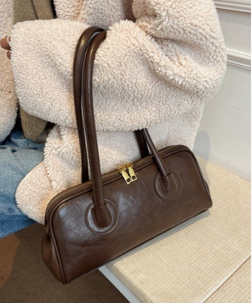 gossip！ロサンゼルス（ゴシップロサンゼルス）の「《横長バッグ》クラシカルレトロショルダーバッグ Y2K（ボストンバッグ・レディース・ブラウン/ブラック/ダークブラウン・FREE）」の18枚目の写真