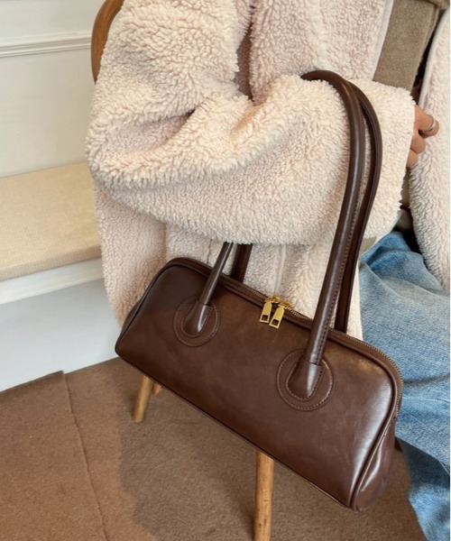 gossip！ロサンゼルス（ゴシップロサンゼルス）の「《横長バッグ》クラシカルレトロショルダーバッグ Y2K（ボストンバッグ・レディース・ブラウン/ブラック/ダークブラウン・FREE）」の17枚目の写真
