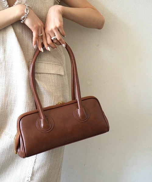 gossip！ロサンゼルス（ゴシップロサンゼルス）の「《横長バッグ》クラシカルレトロショルダーバッグ Y2K（ボストンバッグ・レディース・ブラウン/ブラック/ダークブラウン・FREE）」の15枚目の写真