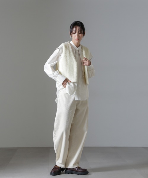 セール】コーデュロイワイドカーブパンツ（セットアップ可）（その他