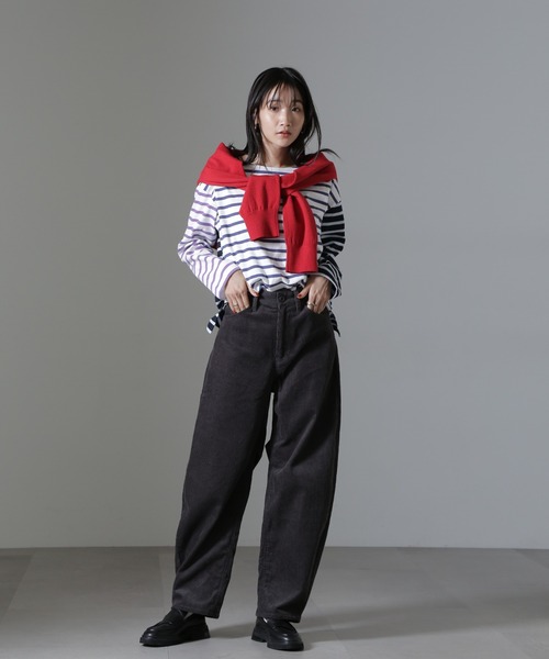 NANO universe（ナノユニバース）の「コーデュロイワイドカーブパンツ（セットアップ可）（その他パンツ・レディース・アイボリー/カーキ/チャコール・FREE）」の16枚目の写真