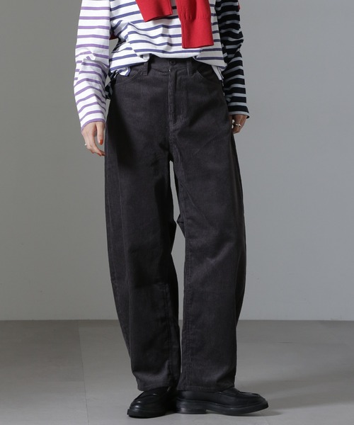 NANO universe（ナノユニバース）の「コーデュロイワイドカーブパンツ（セットアップ可）（その他パンツ・レディース・アイボリー/カーキ/チャコール・FREE）」の11枚目の写真