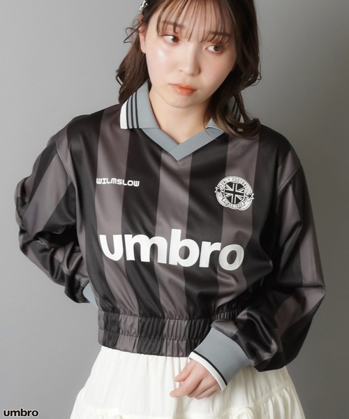 UMBRO(アンブロ)の「【UMBRO/アンブロ】ショート丈サッカーTシャツ(Tシャツ/カットソー・レディース・ブラック/オフホワイト/ネイビー/ピンク・ONESIZE)」の22枚目の写真