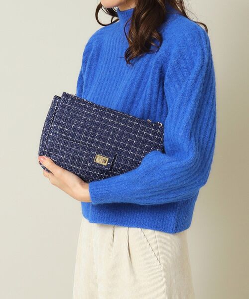 ITS'DEMO（イッツデモ）の「◆ツイードミニショルダー（ショルダーバッグ・レディース・ホワイト系6/ブラック系3/ネイビー系3・00）」の3枚目の写真