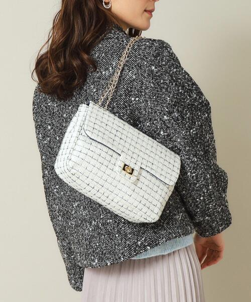 ITS'DEMO（イッツデモ）の「◆ツイードミニショルダー（ショルダーバッグ・レディース・ホワイト系6/ブラック系3/ネイビー系3・00）」の9枚目の写真