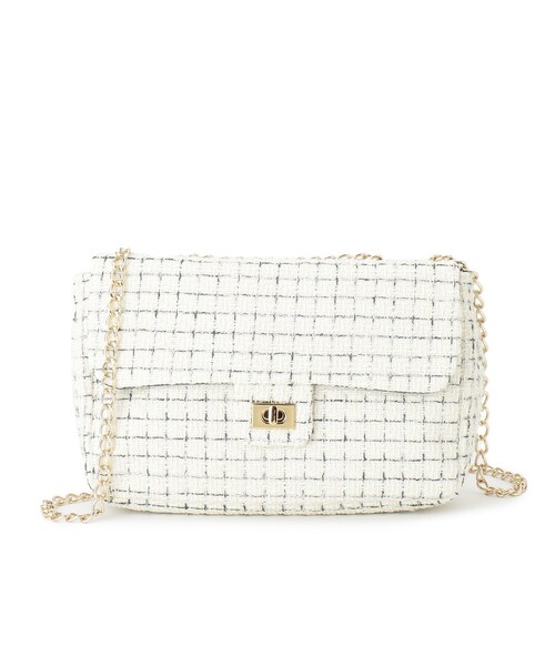 ITS'DEMO（イッツデモ）の「◆ツイードミニショルダー（ショルダーバッグ・レディース・ホワイト系6/ブラック系3/ネイビー系3・00）」の13枚目の写真