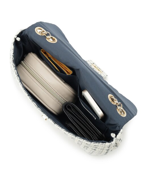 ITS'DEMO（イッツデモ）の「◆ツイードミニショルダー（ショルダーバッグ・レディース・ホワイト系6/ブラック系3/ネイビー系3・00）」の20枚目の写真