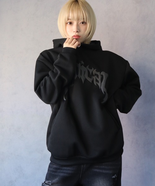 BARELY BLUE(ベアリーブルー)の「【 BARELY BLUE / ベアリーブルー 】 ヴィンテージライク ロゴ パーカー / ユニセックス(パーカー・レディース・グリーン/アッシュブラウン/ブラック/ブラウン・FREE)」の14枚目の写真