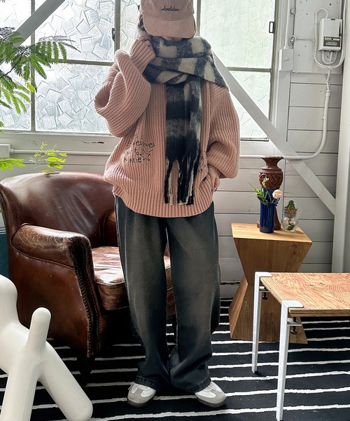 apres jour mignon（アプレジュールミニョン）の「【apresjour mignon×ARIAZ】アソートチェックマフラー（ストール/ショール・レディース・レッド/ブラック系その他/ブラウン系その他・ONESIZE）」の5枚目の写真