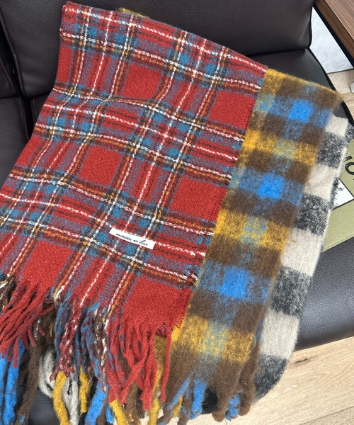 apres jour mignon（アプレジュールミニョン）の「【apresjour mignon×ARIAZ】アソートチェックマフラー（ストール/ショール・レディース・レッド/ブラック系その他/ブラウン系その他・ONESIZE）」の7枚目の写真