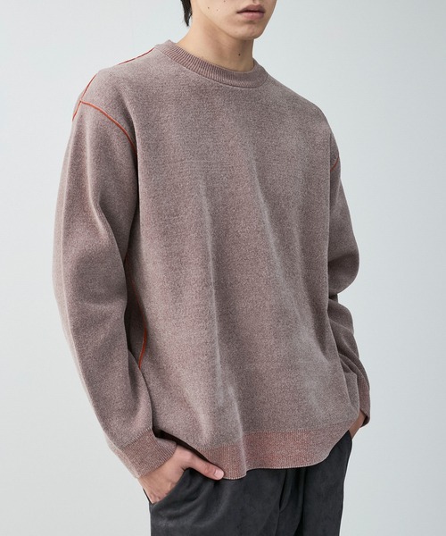 j.n.r.d(ジェー・エヌ・アール・ディー)の「j.n.r.d/ダブルジャガードニット(Tシャツ/カットソー・メンズ・ベージュ/ホワイト系その他2/ブラック・L/M/LL)」の3枚目の写真