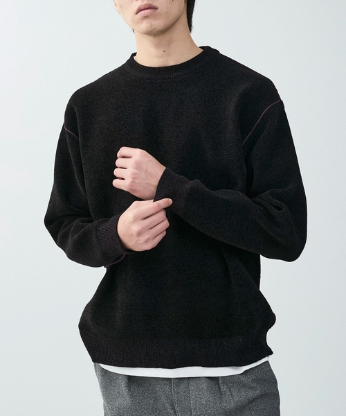 j.n.r.d(ジェー・エヌ・アール・ディー)の「j.n.r.d/ダブルジャガードニット(Tシャツ/カットソー・メンズ・ベージュ/ホワイト系その他2/ブラック・L/M/LL)」の4枚目の写真
