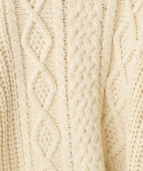natural couture（ナチュラルクチュール）の「配色ラインゆるケーブルニット（ニット/セーター・レディース・ブルー/チャコールグレー/アイボリー/ブラック・FREE）」の15枚目の写真