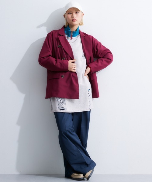 TTOL(トール)の「カラーボーダースタンドブルゾン(ブルゾン・レディース・オレンジ系その他・M~L)」の16枚目の写真