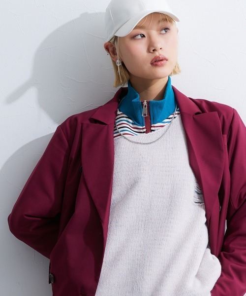 TTOL(トール)の「カラーボーダースタンドブルゾン(ブルゾン・レディース・オレンジ系その他・M~L)」の18枚目の写真